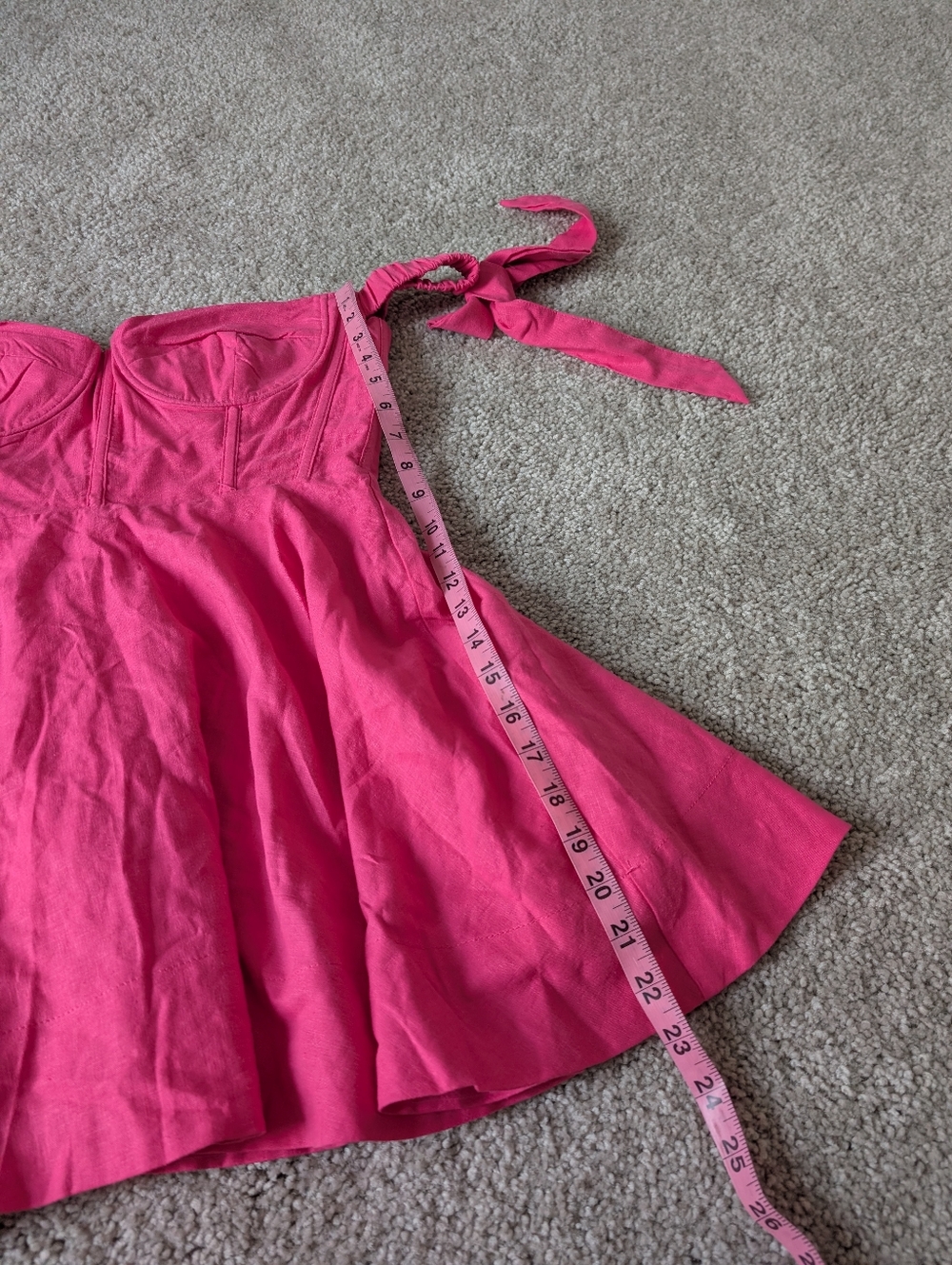 NWT Megan Moroney Mini Off the Shoulder Hot Pink Dress Small - Picture 11 of 13